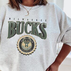 Bucks Retro Basketball Crewneck Sweatshirt - Vintage Style N.F.L Basketball